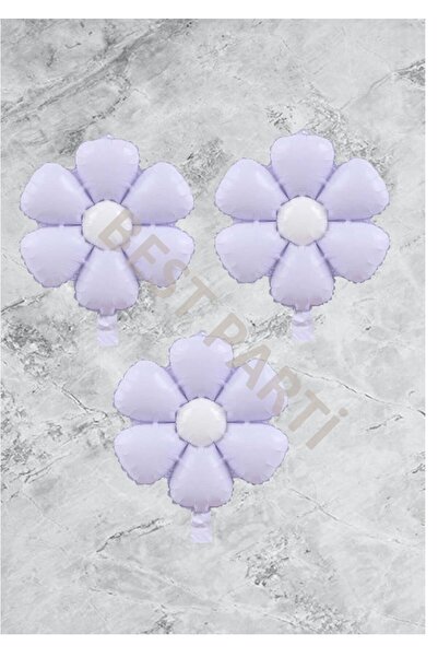 Genel Markalar Papatya Folyo Balon Seti 3'lü Makaron Lila