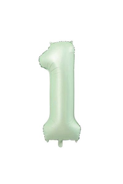 aşkın concept Nile Green Water Green 80 CM Foil Balloon - Number 1