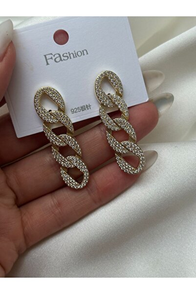 Accessories Gurmet Model Özel Seri Sallantılı Çelik Küpe