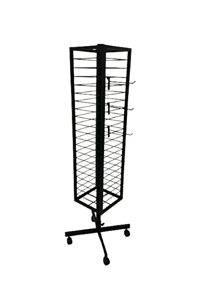 Akkaya Dekorasyon Kare Bijuteri Standı, Tekerlekli Orta Stant, Tesbihlik, Anahtar Askisi, Kılıf Standı 165x30x30 Cm