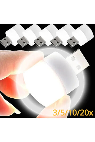 Jetcom Mini Led Beyaz Işık Lamba Masa Tuvalet Merdiven Işığı Lambası Gece Aydınlatma Gece Lambası