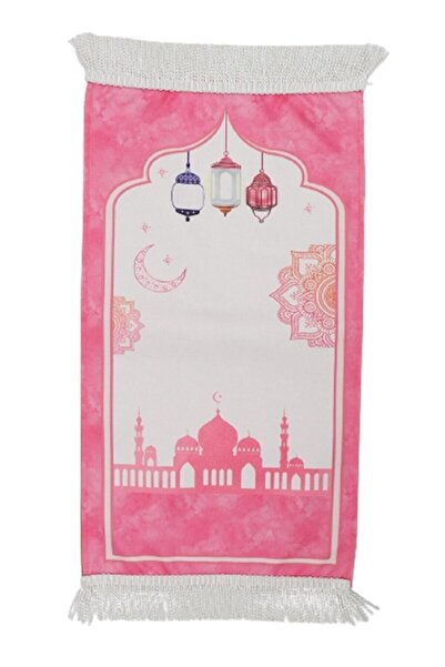 hicazavm Büyük Boy Astarlı Çift Katlı Çocuk Seccadesi Dijital Baskı 7-12 Yaş ...