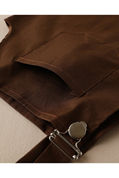 Genel Markalar Gabardin Askılı Çoçuk Elbise Kahve