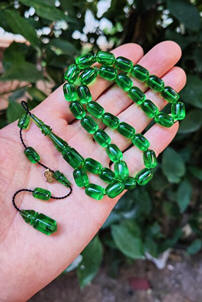 Vip Kehribar 8X11 mm Ali Agiş Expertly Crafted Water Green Dice Amber Prayer ...