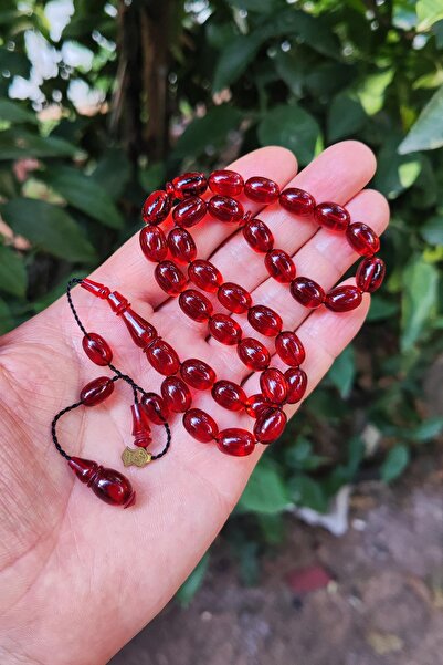 Vip Kehribar 8x11 ملم لون الكرز علي أجيس ماستر صنعة النرد العنبر مسبحة الصلاة...