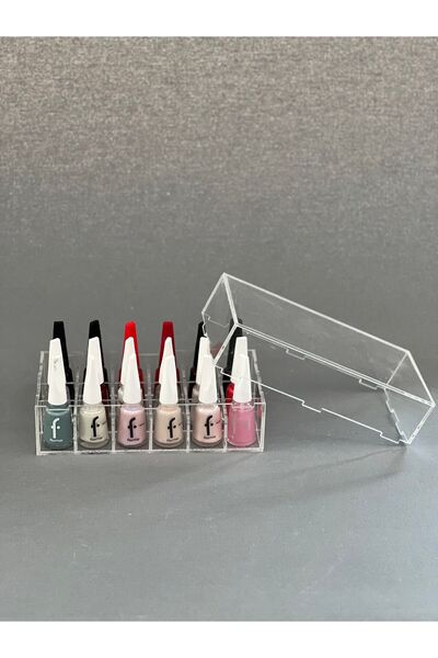 MAZERONREKLAM Oje standı 18 li kapaklı pleksi stand