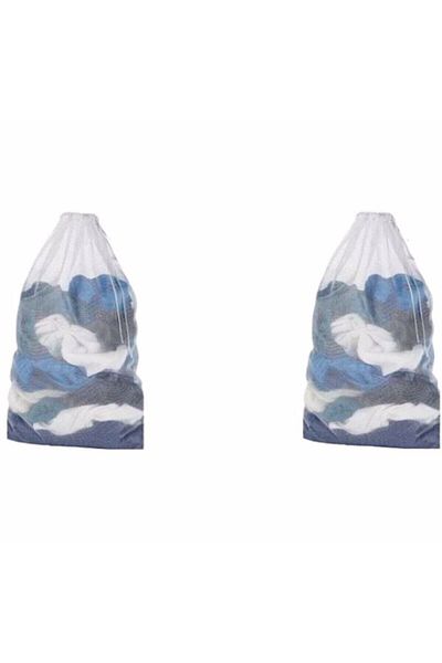 Bora Curtain Washing Net 2 Pieces Tulle Sunshade Washing Bag 60--80 Cm