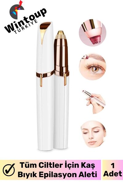 Wintoup Kadın Güzellik Tüm Ciltler İçin İnce Uçlu Yüz Tüy Alıcı Kaş Bıyık Epi...