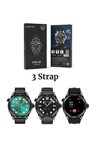 Wintoup RW 48 Classic Series Amoled Ekran Watch With 3 Strap