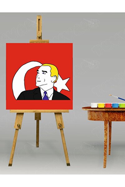 Genel Markalar Sayılarla Boyama Seti Bayrak Atatürk 20x20-atatürk 23nisan 19m...