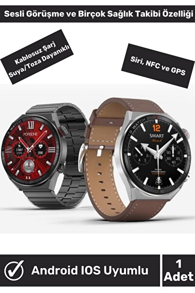 Wintoup Çelik Kordon Akıllı Saat Dt Mate3 Watch Sports ( Silikon Kordon Hediyeli )