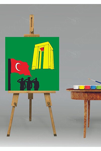 tuvval Sayılarla Boyama Seti Çanakkale 20x20-atatürk 23nisan 19mayıs Bayrak Ç...