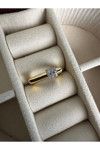 ringbox Gold Brand Model 3 - Stoned Double Color Special Series Ring