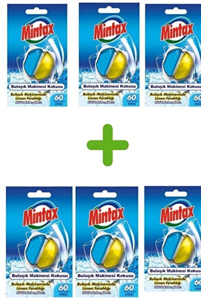 Mintax Bulaşık Makinesi Kokusu 60 Yıkama Limon Kokusu*6 Adet