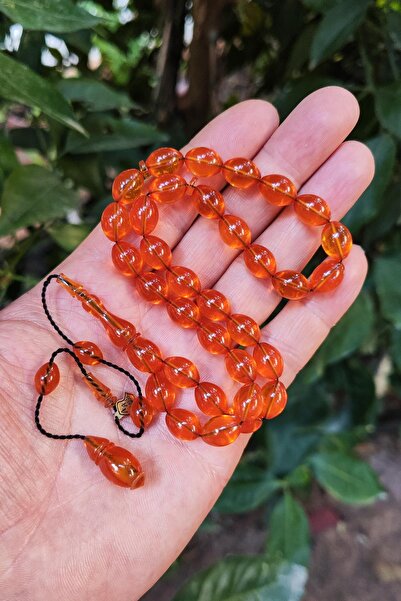 Vip Kehribar مسبحة من Ali Agiş Master مقاس 8 × 11 مم من العنبر النردي ذو اللو...