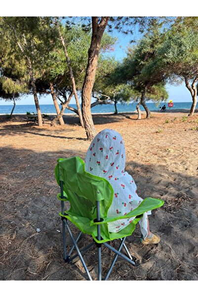 KidsPlatanus Organik Pamuk Çift Kat Kirazlı Bürümcük Müslin Panço (2-4 yaş)