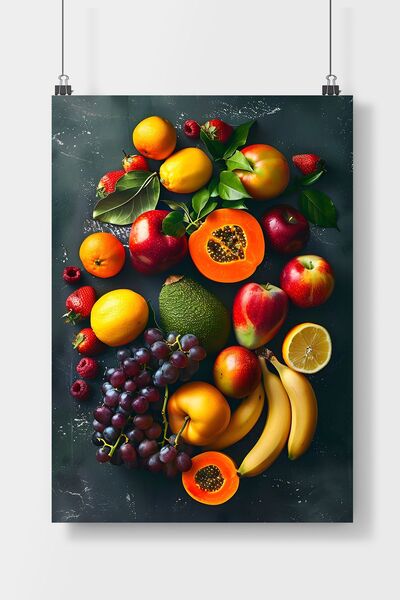Luna Marissa Αφίσα τοίχου χωρίς πλαίσιο με σχέδια με φρούτα