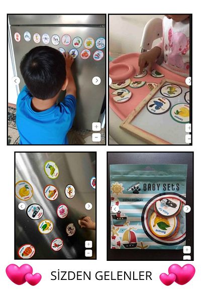 Schmülzer Refrigerator Magnetic English Turkish Matching Magnetic Puzzle Kids Educational Toy 26 Pieces