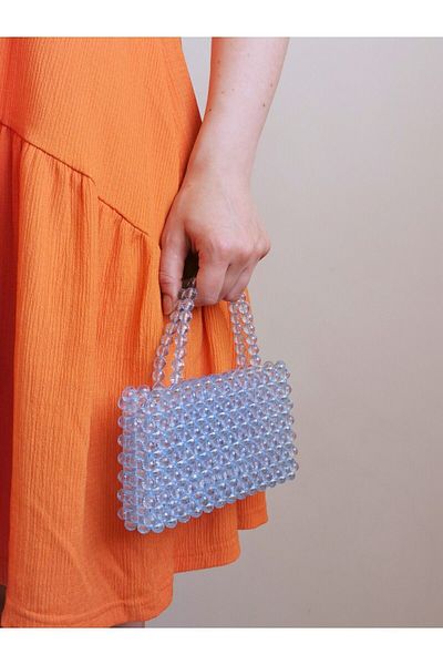 vivozza Geantă Blue Beaded World Series - Geantă de mână, de seară, de braț și de invitație