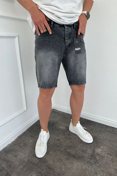 MADZEYMODA Καπνιστό ανδρικό τζιν σορτς