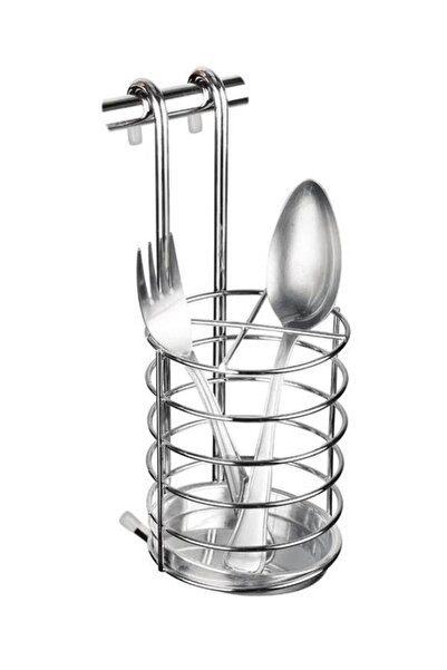 jbox Tezgah Üstü Servis Standı Dik Kaşıklık Düzenleyici Krom Askılık