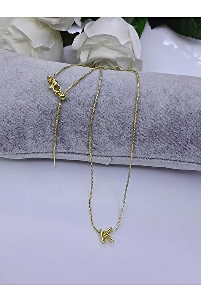 Çelik K HARFLİ ÇELİK KOLYE KARARMAZ PASLANMAZ