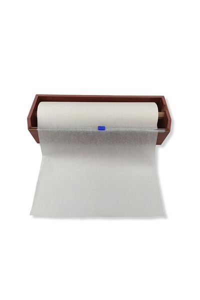 roco paper ورق قطيفة أبيض 30 سم × 150 متر - منزلق بشفرة وصندوق خشبي