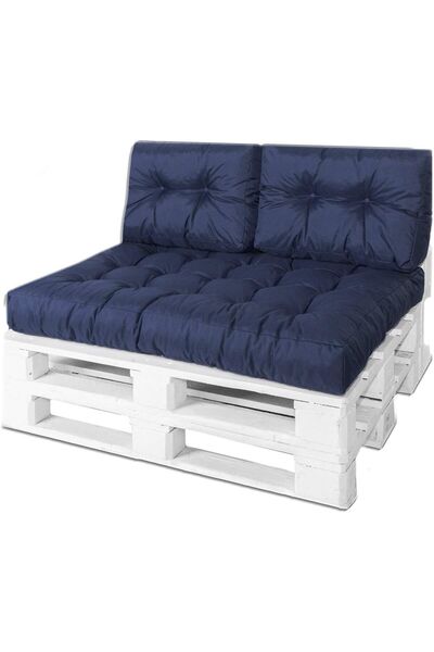Rual Bahçe Balkon Palet Üstü Minder Su Geçirmez Kumaş Çift Yastıklı 120x80cm ...