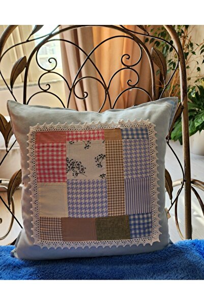 myyasminhome Dekoratif, Patchwork, Tasarım Kırlent Kılıfı  / %100 El Yapımı
