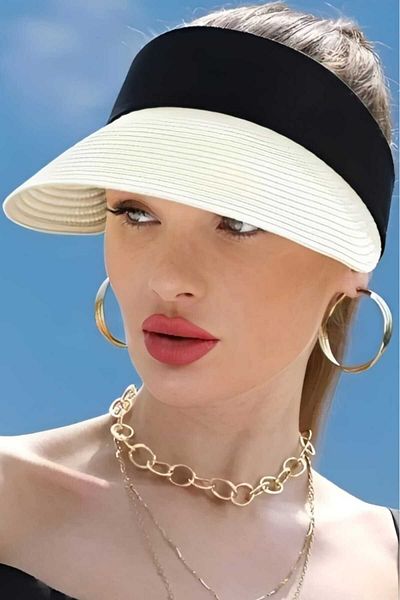 Mood Agenda Women's Straw Visor Hat