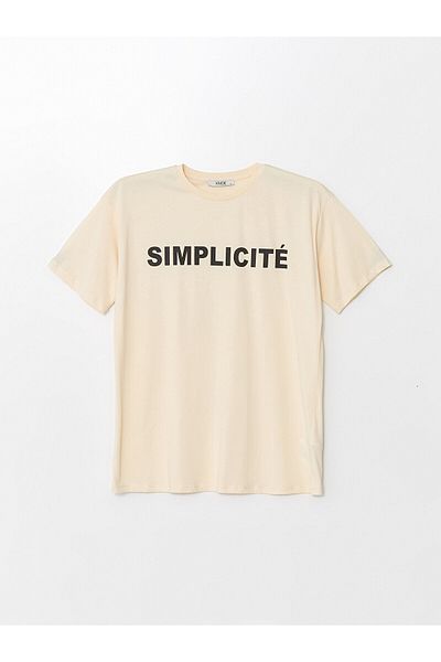 LC Waikiki Γυναικείο T-Shirt LCW - Crew Neck, εμπριμέ, κοντομάνικο