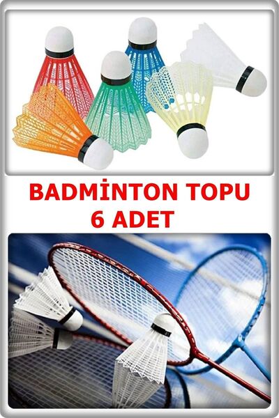 TAN EXPRESS Plastik Mantar Başlı Badminton Topu 6 Adet