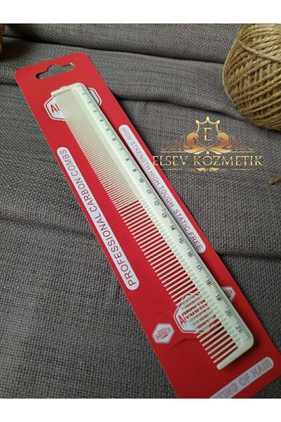 Nano Absolute Comb Ruler E-018 White Elsevkozmetik