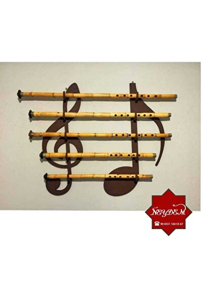 elif ney Sol Anahtarı Ney Askılığı Kahverengi