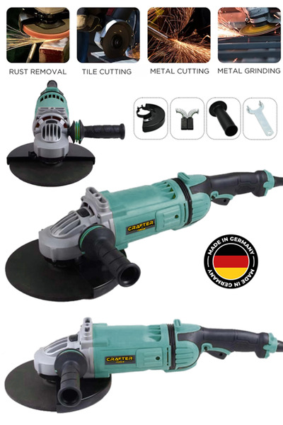 CRAFTERTOOLS Germany 2200 Watt Metal Şanzıman 230MM Büyük Spiral Taşlama ve Metal Kesme Makinesi