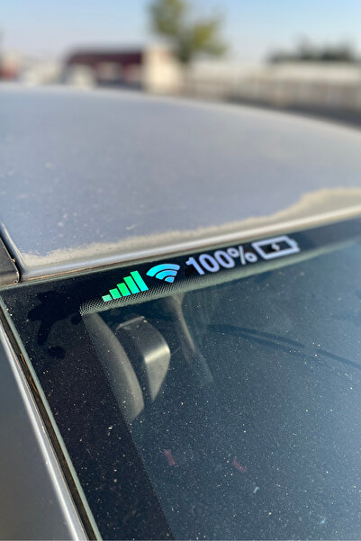 Banxtre Araba Camı için Hologramlı Renk Değiştiren Pil-Wifi Sticker Etiket 20...