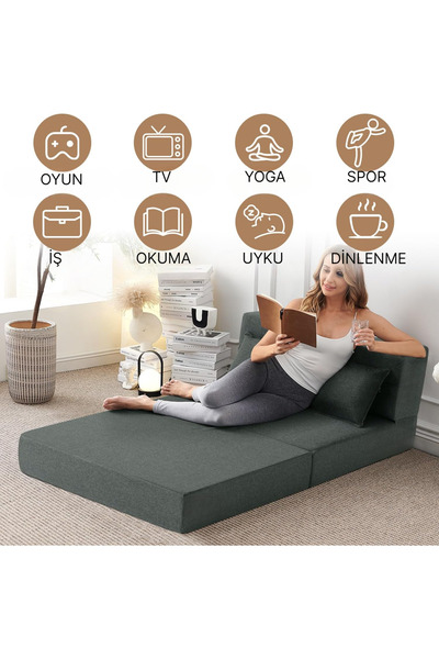 sleepnice SLEEPNİCE TEK KİŞİLİK KATLANIR KOLTUK YATAK TV KOLTUĞU