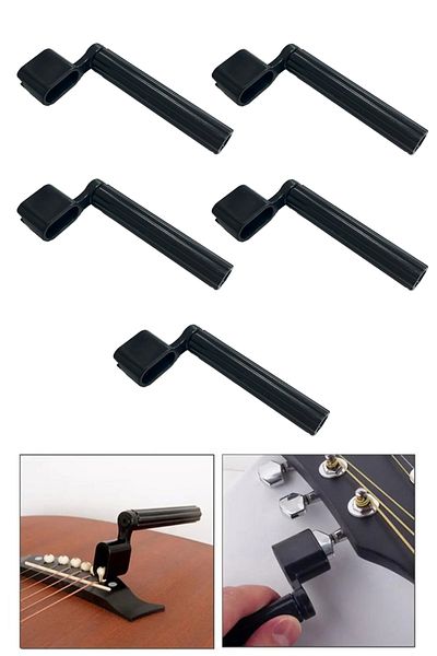 Midex W11-bk-5x Black Guitar String and Auger Inverter - 5 Pieces