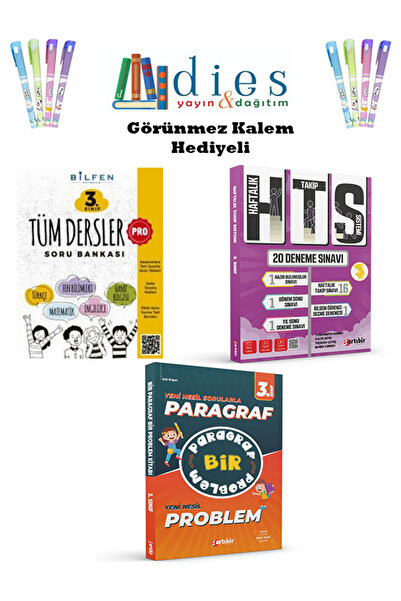 Bilfen Yayıncılık Bilfen Yayınları 3. Sınıf Pro Tüm Dersler + HTS Deneme + Paragraf & Problem Soru Bankaları