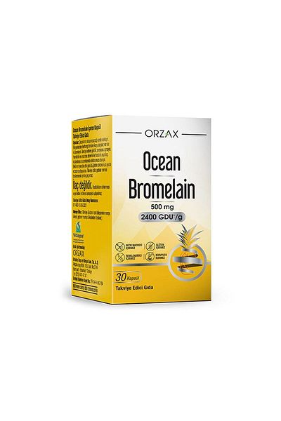 Ocean Bromelain 30 Capsules - Food Supplement + 100ml Facial Cleansing Gel Gift