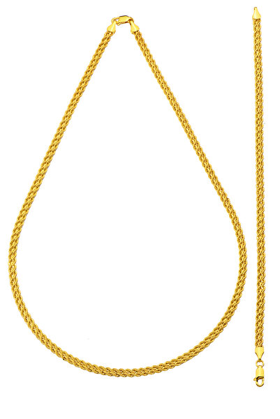 Çgk Çiğdem Gürel Kuyumculuk 2 Sıralı Halatlı Fantazi Set Takım