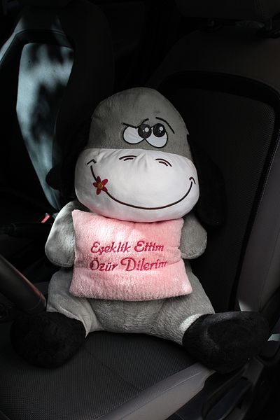 vegahediye v vega 80cm Large Size Plush Donkey - Plush Toy with Pillow and Apologetics Gift