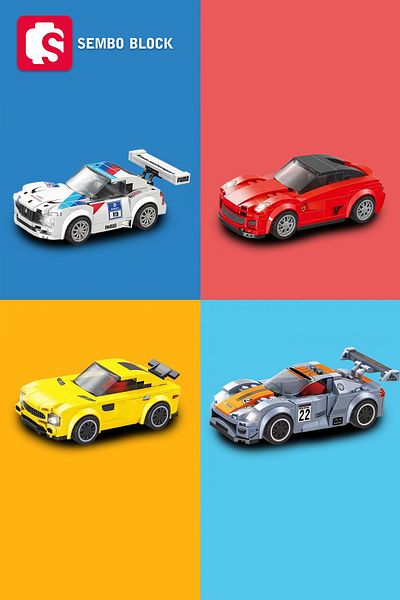 Sembo Block سيارة سباق فيراري 599 GTO 182 قطعة مكعبات بناء متوافقة مع Lego ( 607049 )