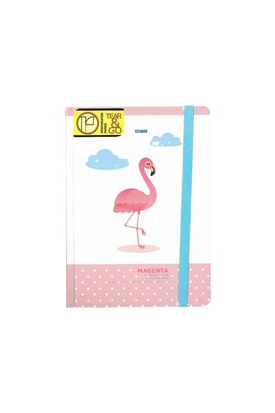 Gıpta A5 120 Sheets - Magenta Striped Thread Stitching Hard Cover