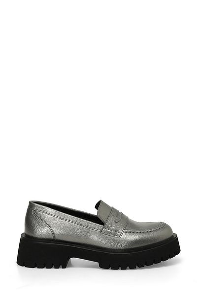 Butigo 24K-552 4PR Silberne Damen-Oxford-Schuhe