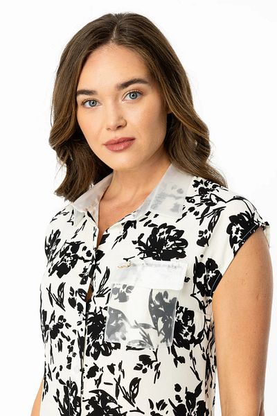 Ekol Ecru Patterned Shirt