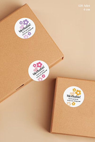 Özer Store 120 Adet Yuvarlak Yapışkanlı Ürün Paketleme Teşekkür Etiketi, Sticker