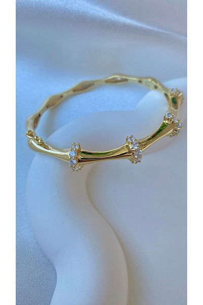 H&S AKSESUAR Stone Detailed Steel Bracelet
