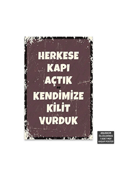 PT1253 - We Opened the Door to Everyone Retro Mdf Wooden Poster (20x30cm)