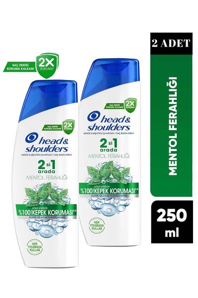 Head & Shoulders Head & Shoulders Şampuan 2in1 Mentol Ferahlığı 250 ml 2 Adet